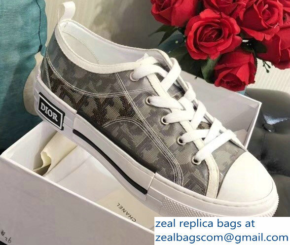 Dior Oblique Jacquard Canvas Low-Top Sneakers Brown 2018