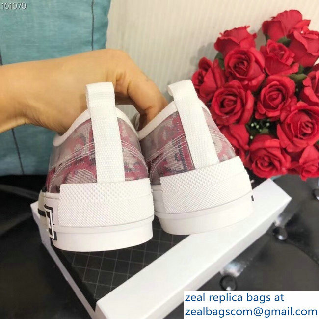 Dior Oblique Jacquard Canvas Low-Top Sneakers Red 2018