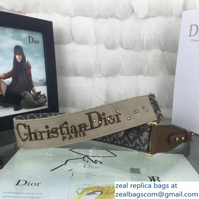 Dior Oblique strap in signature canvas coffee - Click Image to Close