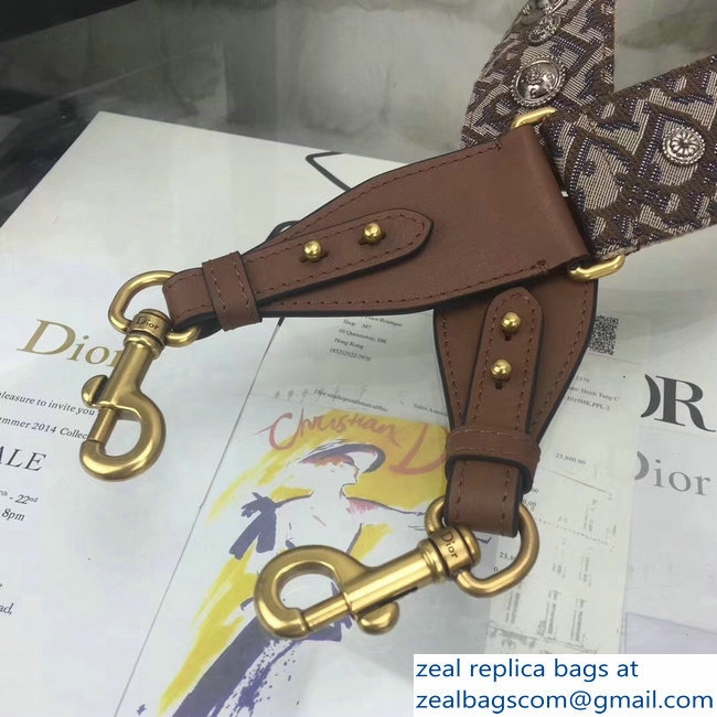 Dior Oblique strap in signature canvas coffee - Click Image to Close