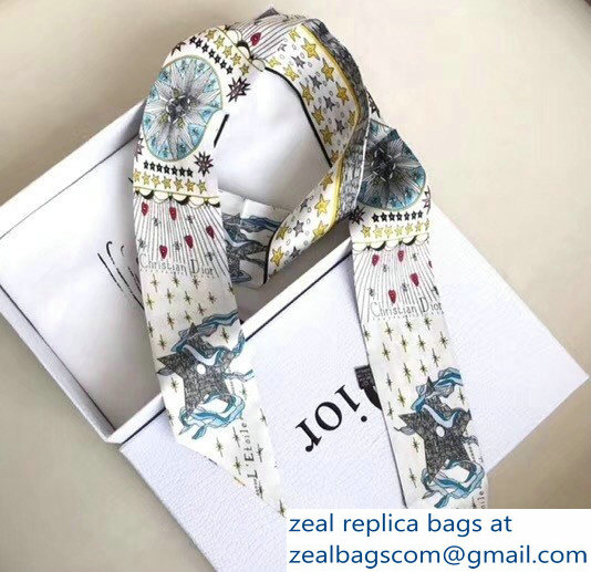 Dior Silk Twill Mitzah Scarf D09 - Click Image to Close