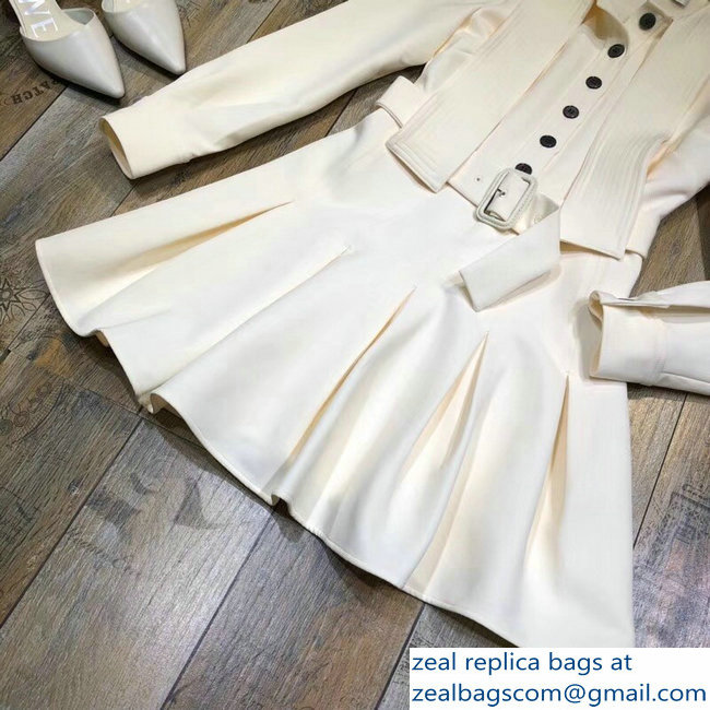 Dior Tie Dress with a Belt Creamy 2018 - Click Image to Close