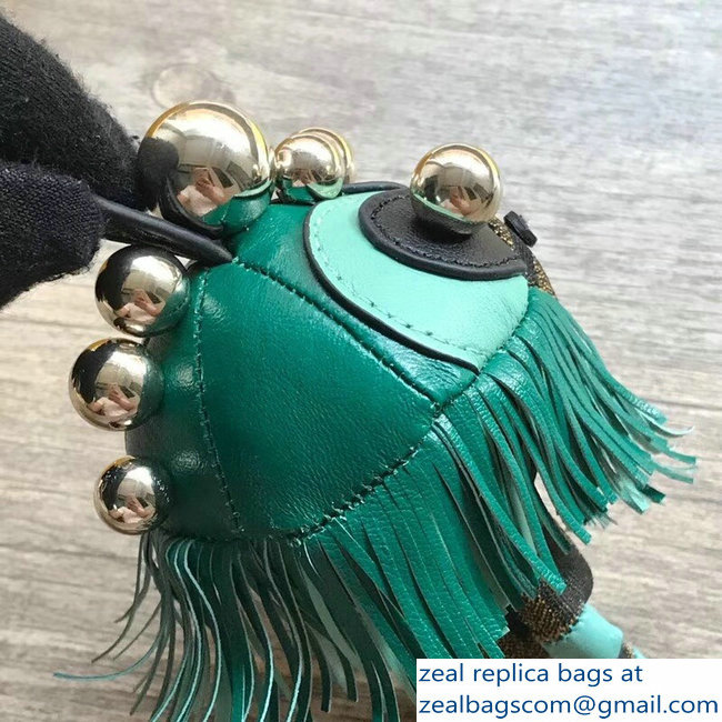 Fendi FF Logo Multicolor Leather And Jacquard Space Monkey Bag Charm 08 2018