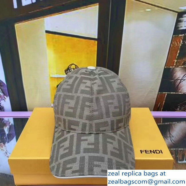 Fendi FF Logo Print Baseball Cap/Hat 02 2018