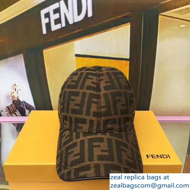 Fendi FF Logo Print Baseball Cap/Hat 03 2018