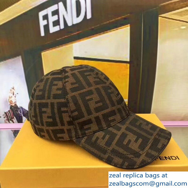Fendi FF Logo Print Baseball Cap/Hat 03 2018