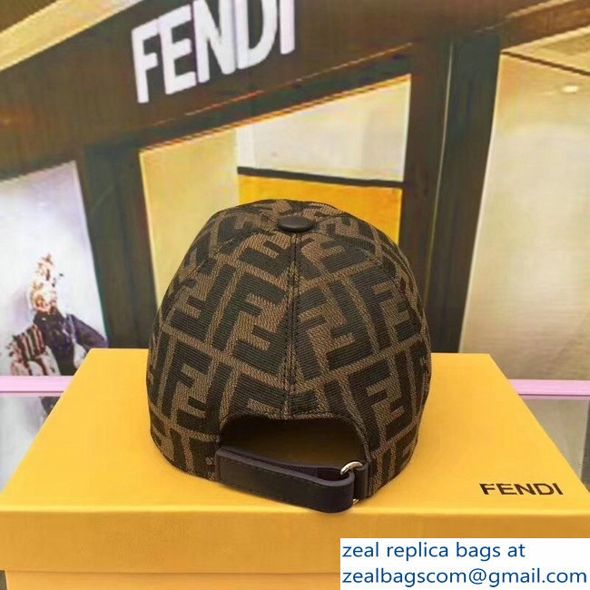 Fendi FF Logo Print Baseball Cap/Hat 03 2018