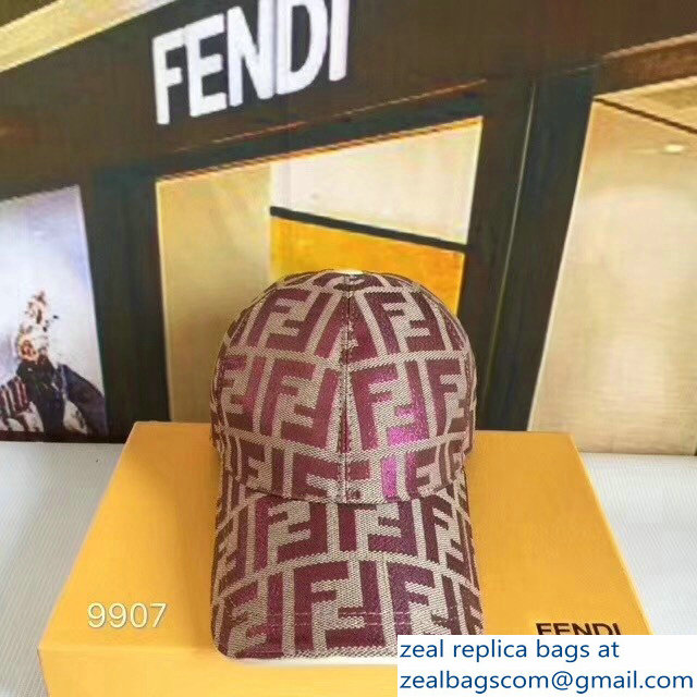 Fendi FF Logo Print Baseball Cap/Hat 06 2018