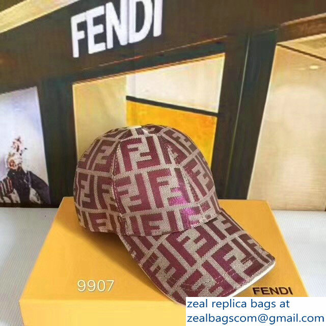 Fendi FF Logo Print Baseball Cap/Hat 06 2018