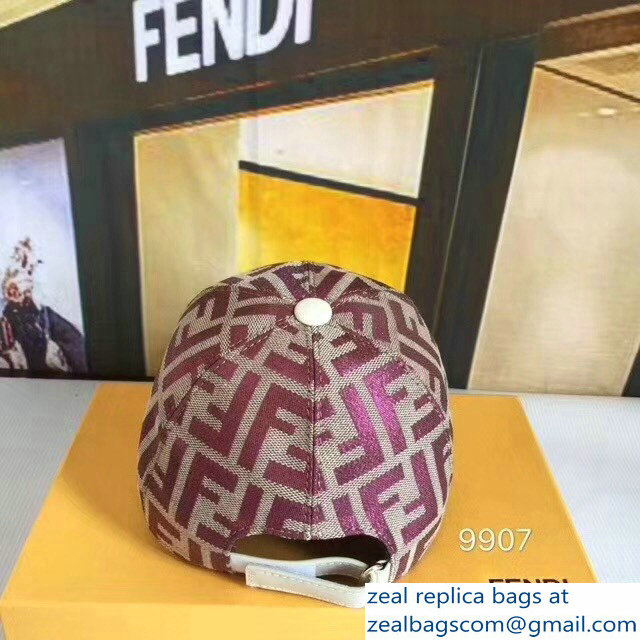 Fendi FF Logo Print Baseball Cap/Hat 06 2018