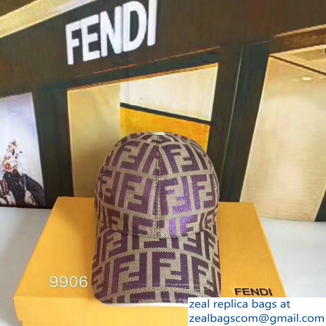 Fendi FF Logo Print Baseball Cap/Hat 07 2018
