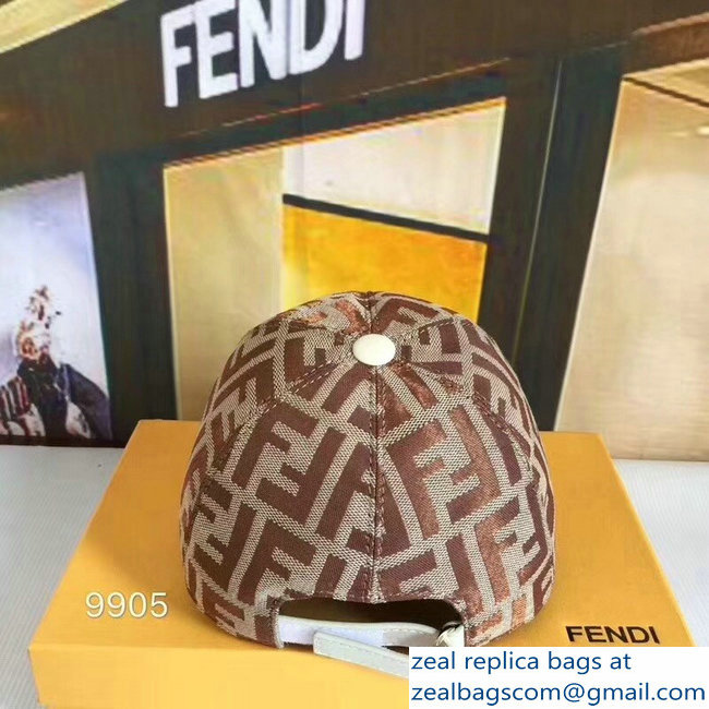 Fendi FF Logo Print Baseball Cap/Hat 08 2018