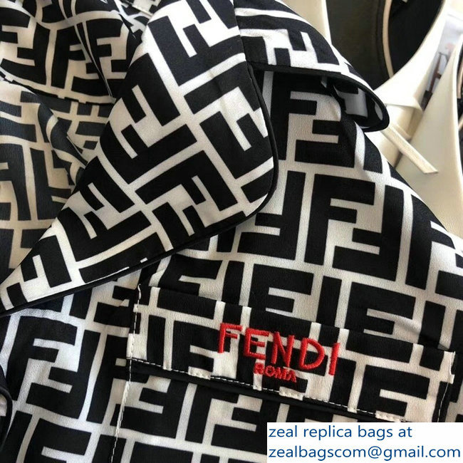 Fendi FF Logo Shirt White 2018 - Click Image to Close