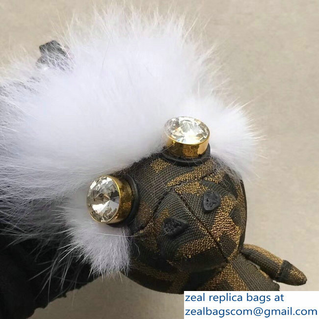 Fendi FF Pattern Multicolor Fur Space Monkey Bag Charm 01 2018