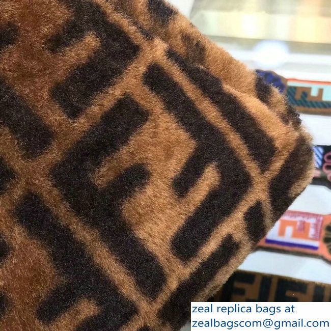 Fendi FF Print Multicolor Shearling Peekaboo Mini Bag 2018
