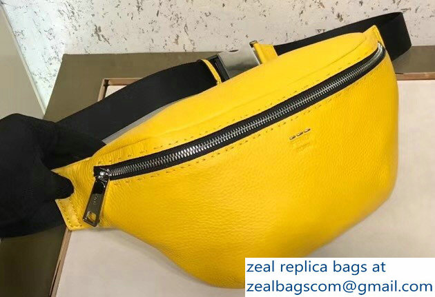 Fendi Leather Belt Bag Yellow 2018 - Click Image to Close