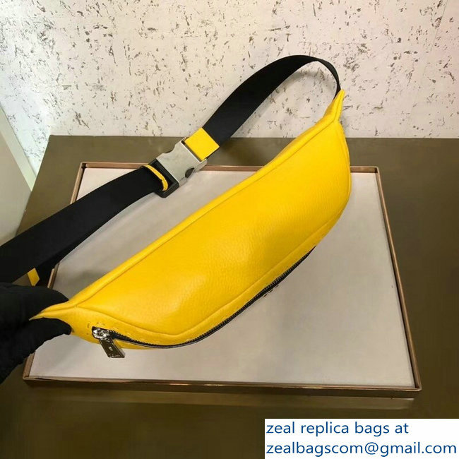 Fendi Leather Belt Bag Yellow 2018