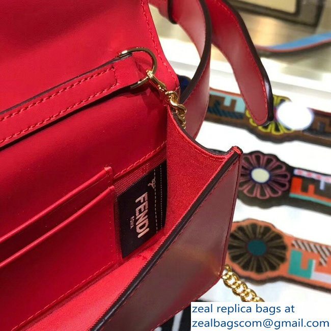 Fendi Leather F Logo Clasp Belt Bag Red 2018 - Click Image to Close