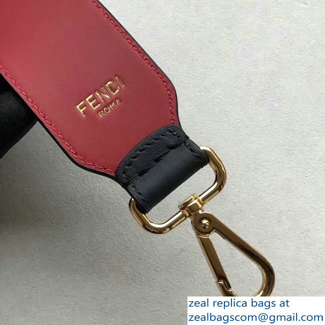 Fendi Leather Long Shoulder Strap You Macro Fendi Logo In Metal Gold 2018