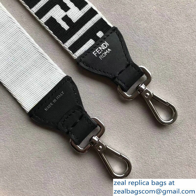 Fendi Leather Long Shoulder Strap You Ribbon With The FF Motif And A Black Leather Buckle 2018 - Click Image to Close