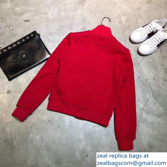Fendi Logo Trim Jacket Red 2018
