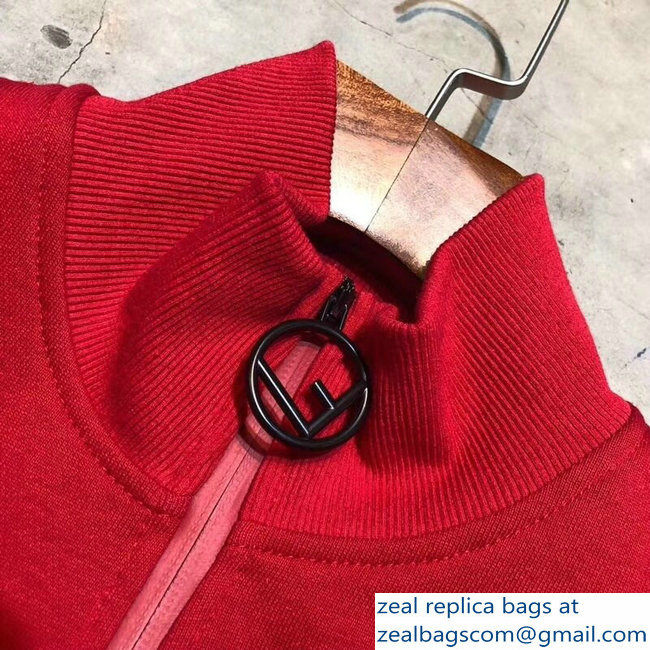 Fendi Logo Trim Jacket Red 2018