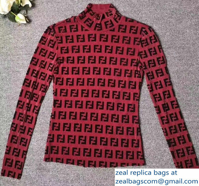 Fendi Pullover FF Red/Black 2018 - Click Image to Close