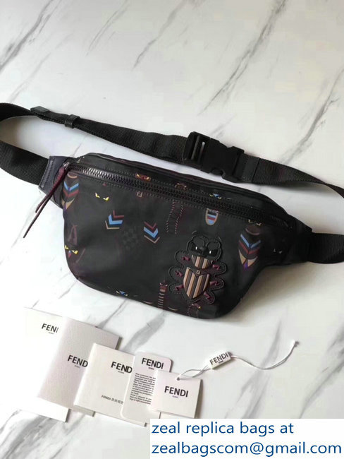 Fendi Super Bugs Nylon Canvas Belt Bag 2018