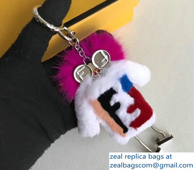 Fendi Teen Witch Mink/Rabbit Fur Bag Charm 02 2018 - Click Image to Close