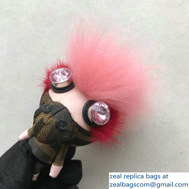 Fendi Teen Witch Mink/Rabbit Fur Bag Charm 02 2018 - Click Image to Close