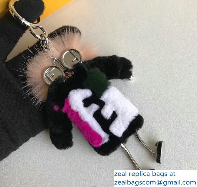 Fendi Teen Witch Mink/Rabbit Fur Bag Charm 03 2018 - Click Image to Close