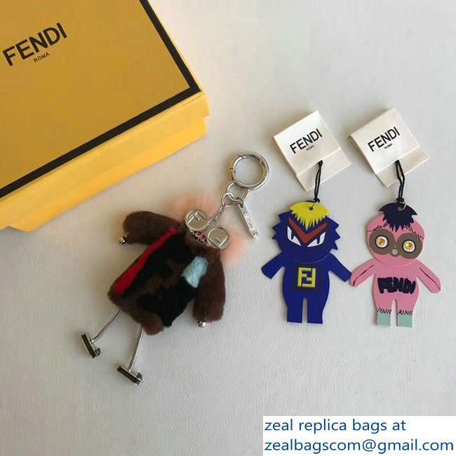 Fendi Teen Witch Mink/Rabbit Fur Bag Charm 05 2018 - Click Image to Close
