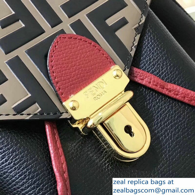 Fendi Tumbled Cruise Leather F Logo Backpack Bag FF Pattern Printed 2018