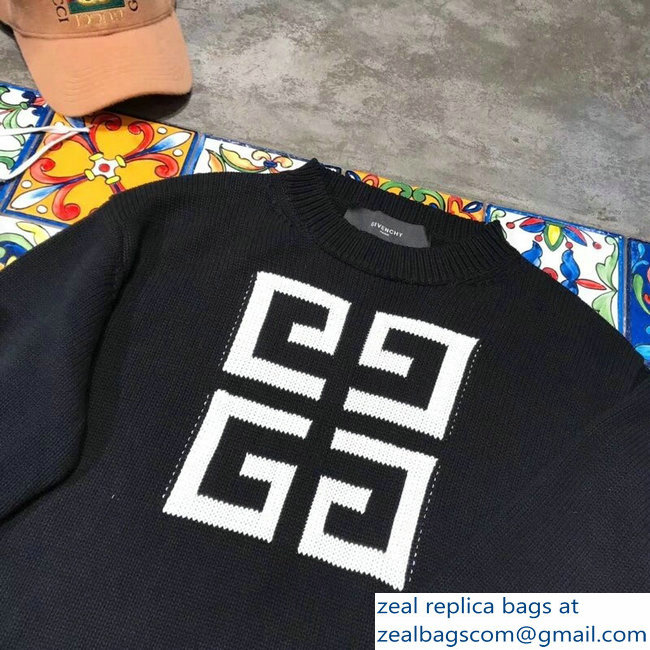 Givenchy Crew-neck 4G Sweater Black/White 2018 - Click Image to Close