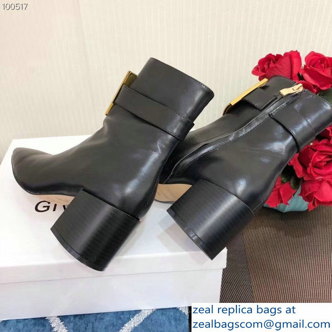 Givenchy Heel 5cm 4G Square-Toe Ankle Boots Black 2018 - Click Image to Close