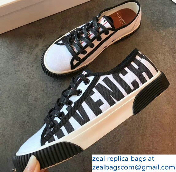 Givenchy Logo Print Low-Top Lace-Up Boxing Sneakers White 2018 - Click Image to Close