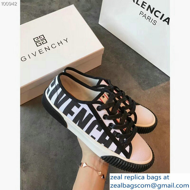 Givenchy Logo Print Low-Top Lace-Up Boxing Sneakers White 2018