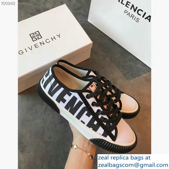 Givenchy Logo Print Low-Top Lace-Up Boxing Sneakers White 2018 - Click Image to Close