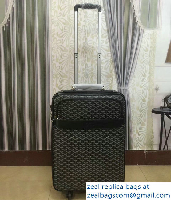 Goyard Trolley Travel Luggage Black