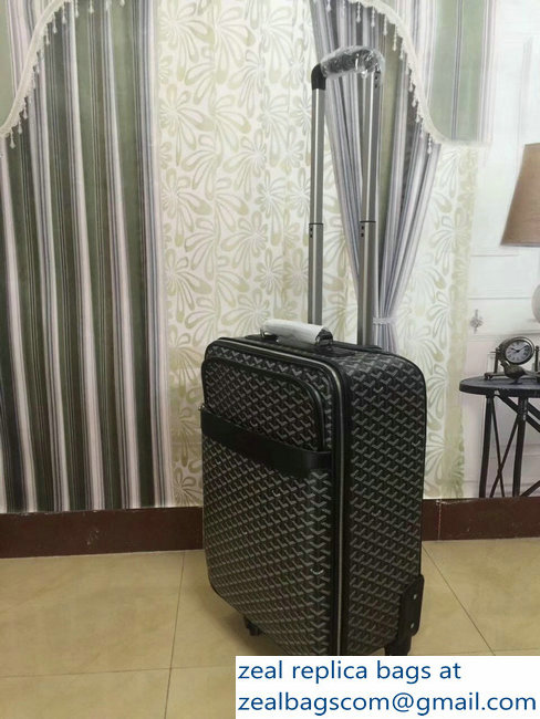 Goyard Trolley Travel Luggage Black