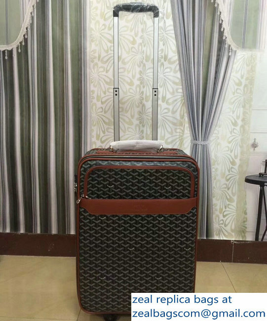 Goyard Trolley Travel Luggage Brown - Click Image to Close