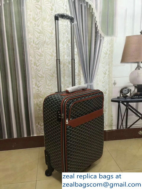 Goyard Trolley Travel Luggage Brown