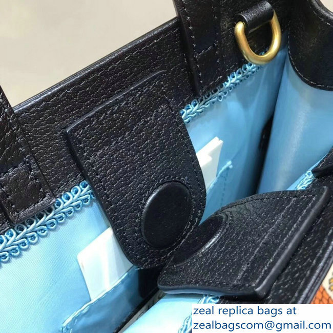Gucci Bat Garden Tote Bag 513909 Black 2018 - Click Image to Close