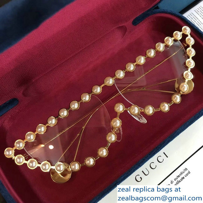 Gucci Cat Eye Metal Sunglasses With Pearls 05 2018 - Click Image to Close