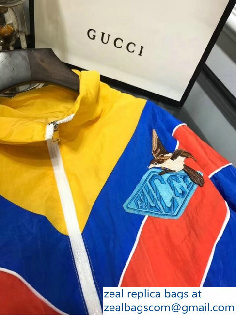 Gucci Chevron Blue/Red Yellow Jacket and Pants Suit 2018 - Click Image to Close