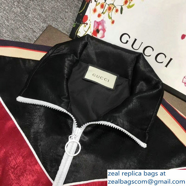 Gucci Chevron Stripe Spiritismo Black/Red Jacket 2018