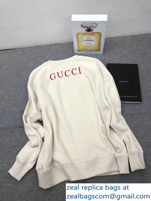Gucci Cotton Sweatshirt With Manga Print 539088 Off White 2018