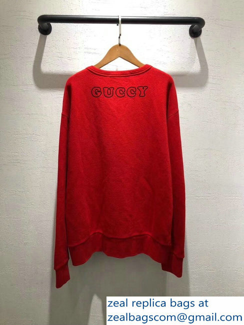 Gucci Cotton Sweatshirt With Manga Print 539088 Red 2018 - Click Image to Close