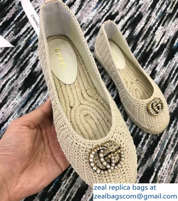 Gucci Crochet Espadrilles 524974 Beige 2018 - Click Image to Close