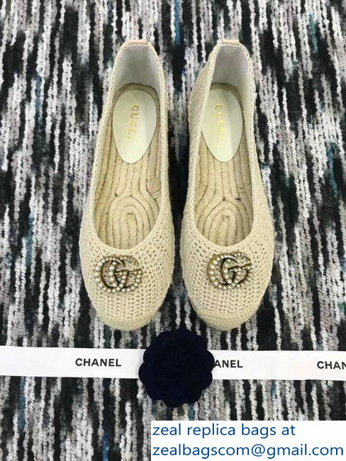 Gucci Crochet Espadrilles 524974 Beige 2018 - Click Image to Close